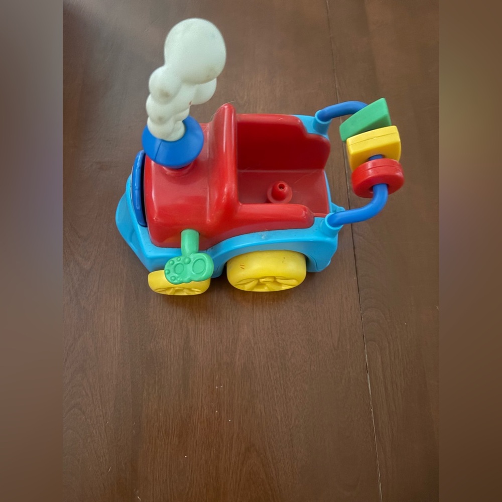 Colorful Toddler Pull-Along Train Toy - Red & Blue